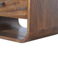 Chestnut Curve 2 Drawer Nightstand
