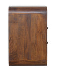 Chestnut Curve 2 Drawer Nightstand