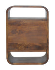 Chestnut Curve 2 Drawer Nightstand