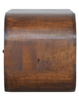 Chestnut Curved Edge Media Unit with 2 Drawers
