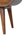 Chestnut Circular Nightstand