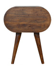 Chestnut Circular Nightstand
