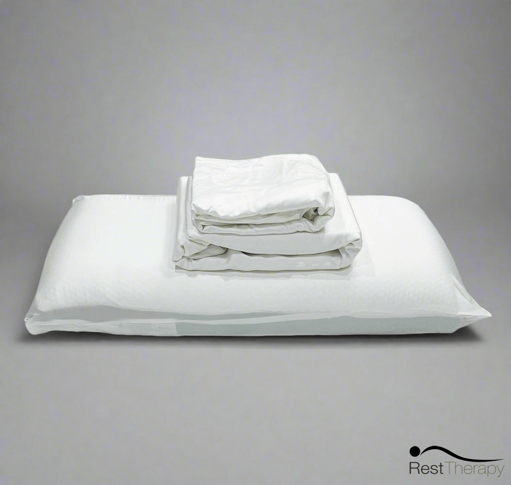 Rest Therapy Breeze Bamboo Bed Sheet and Pillowcase Bedding Package in White, image 2