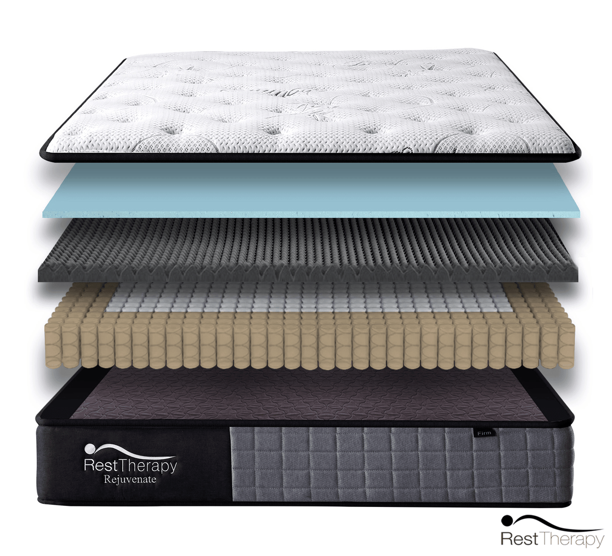 Rest Therapy 10 Inch Rejuvenate Bamboo Pocket Coil Mattress, image 10