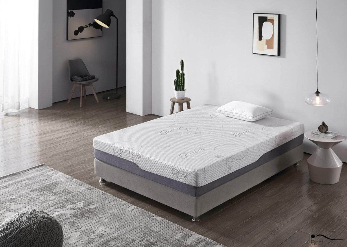 Rest Therapy 10 Inch Renew Bamboo Cool Gel Memory Foam Mattress, image 1