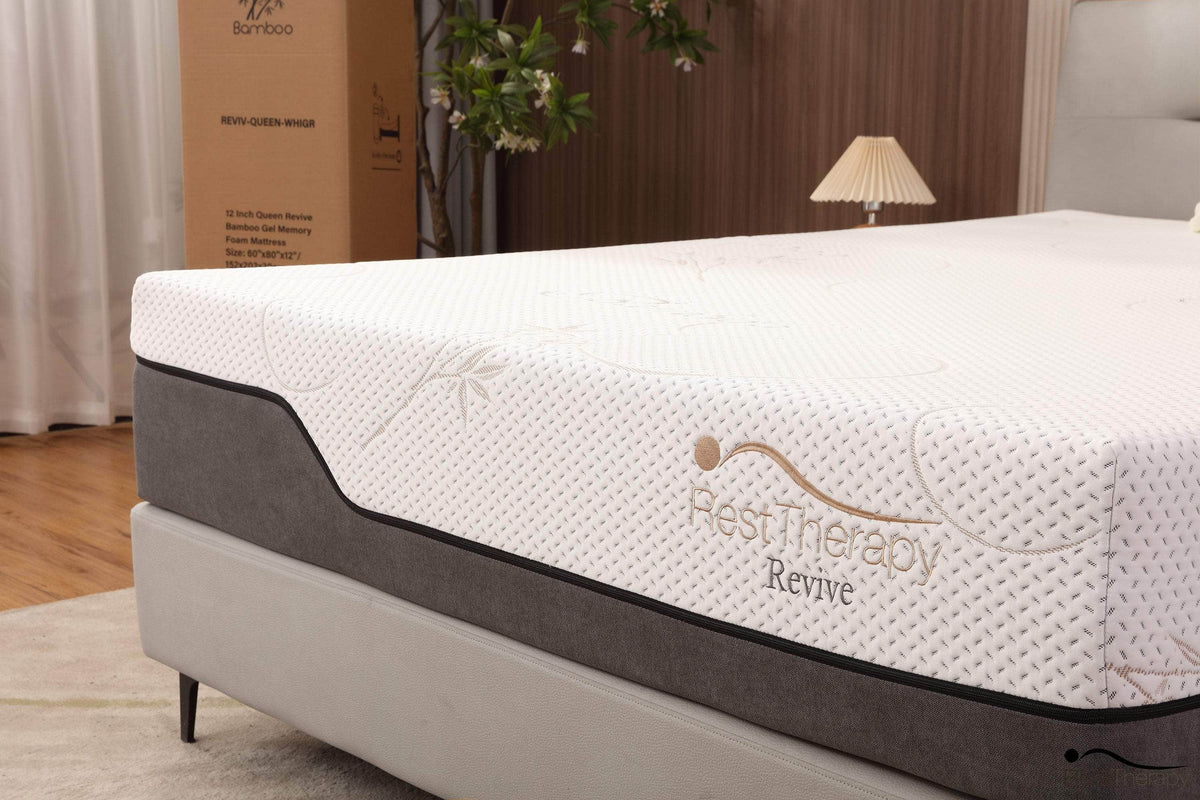 Rest Therapy 12 Inch Revive Bamboo Cool Gel Memory Foam Mattress, image 9