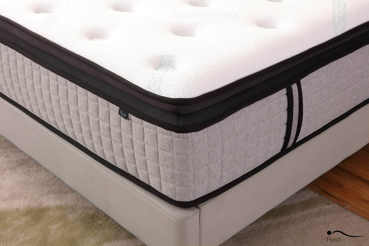 Rest Therapy 14 Inch Euphoria Cooling Pillow Top Plush Hybrid Pocket Coil Mattress with Cool Gel Memory Foam, image 10