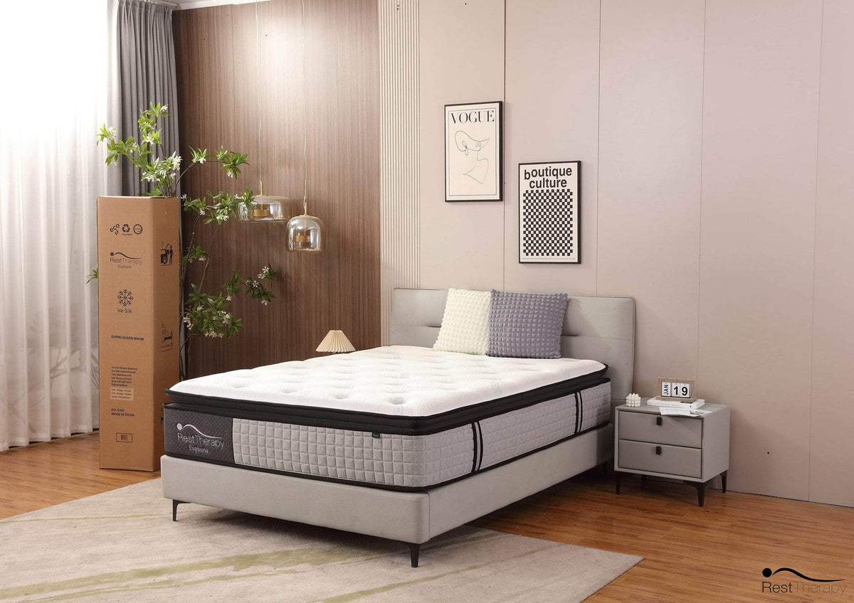 Rest Therapy 14 Inch Euphoria Cooling Pillow Top Plush Hybrid Pocket Coil Mattress with Cool Gel Memory Foam, image 2