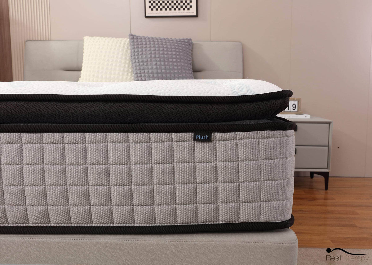 Rest Therapy 14 Inch Euphoria Cooling Pillow Top Plush Hybrid Pocket Coil Mattress with Cool Gel Memory Foam, image 12