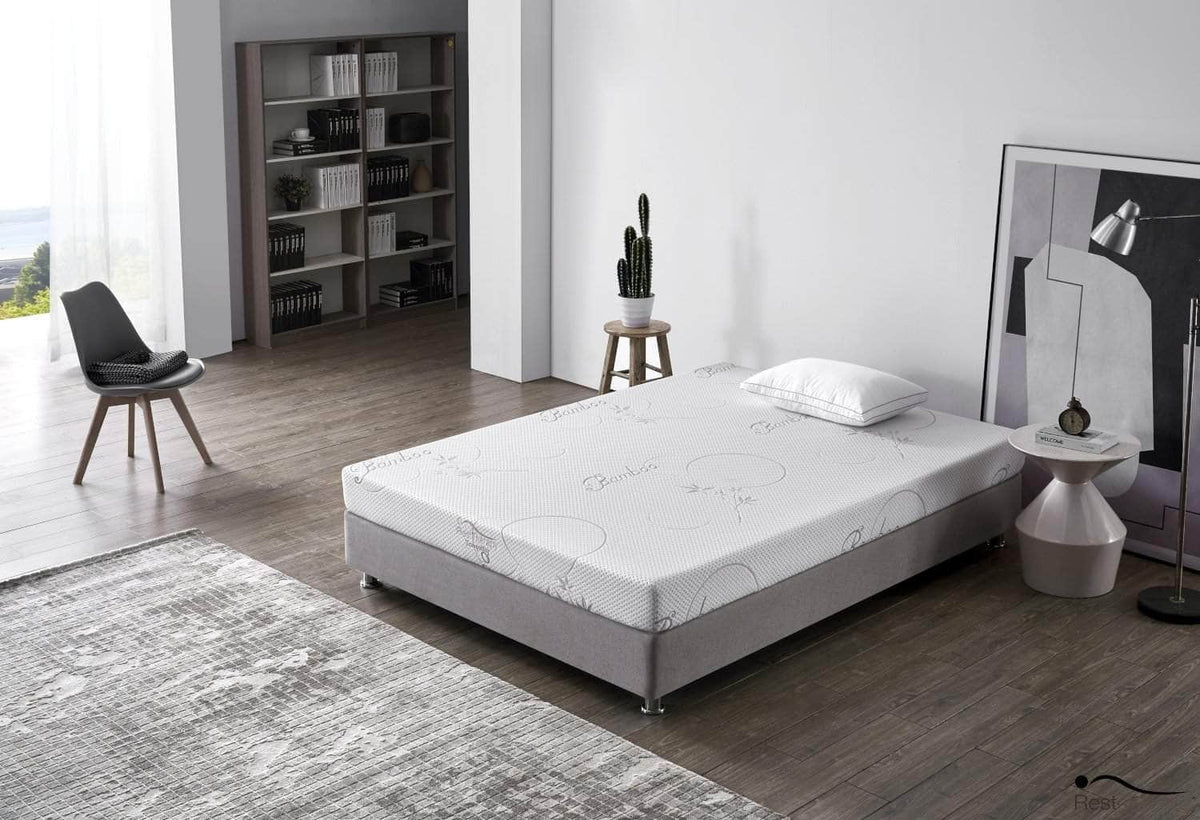 Rest Therapy 6 Inch Tranquility Bamboo Memory Foam Mattress, image 1