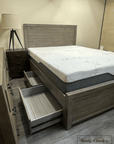 Rustic Classics Whistler Reclaimed Wood Platform Bed with 4 Storage Drawers in Grey, image 12