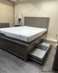 Rustic Classics Whistler Reclaimed Wood Platform Bed with 4 Storage Drawers in Grey, image 14