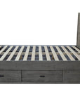 Rustic Classics Whistler Reclaimed Wood Platform Bed with 4 Storage Drawers in Grey, image 9