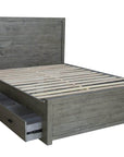 Rustic Classics Whistler Reclaimed Wood Platform Bed with 4 Storage Drawers in Grey, image 6