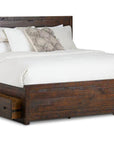 Rustic Classics Whistler 4 Piece Reclaimed Wood Storage Platform Bedroom Furniture Set in Brown, image 4