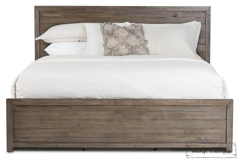 Rustic Classics Whistler 4 Piece Reclaimed Wood Storage Platform Bedroom Furniture Set in Grey, image 5