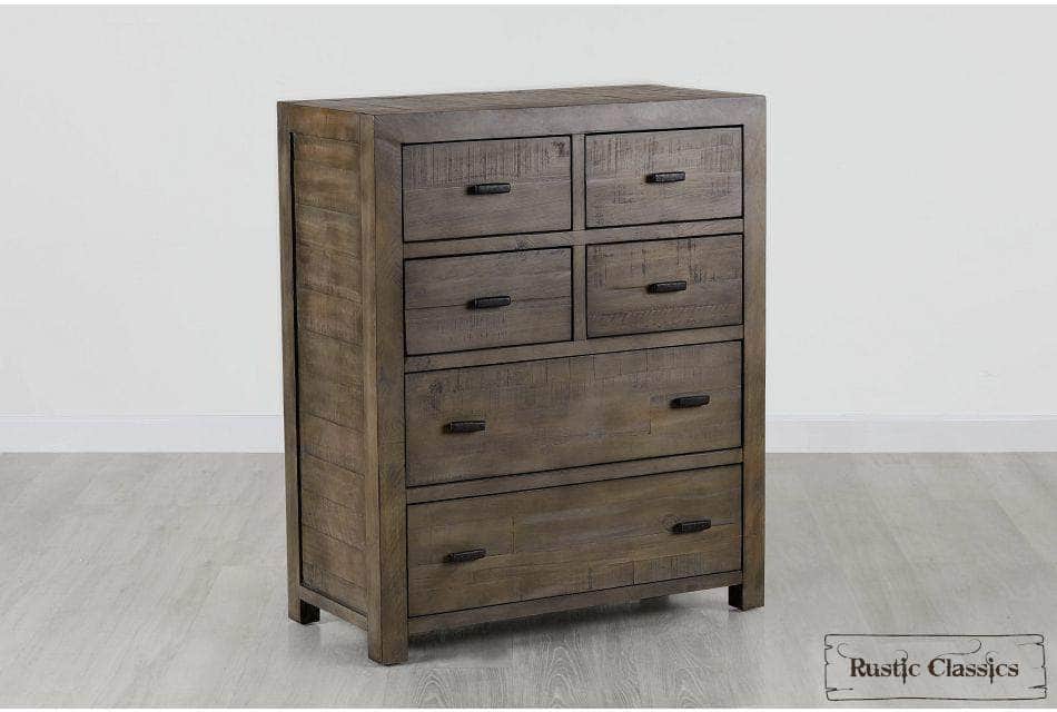 Rustic Classics Whistler 4 Piece Reclaimed Wood Storage Platform Bedroom Furniture Set in Grey, image 14