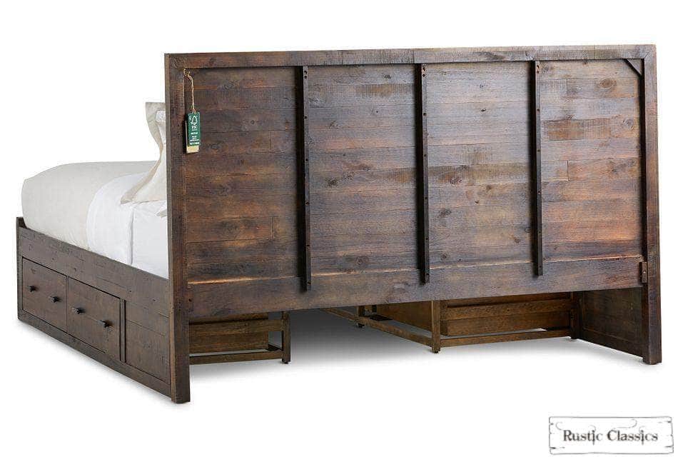 Rustic Classics Whistler 5 Piece Reclaimed Wood Storage Platform Bedroom Furniture Set in Brown, image 7