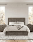 Rustic Classics Bedroom Set Whistler 5 Piece Reclaimed Wood Storage Platform Bedroom Furniture Set in Grey - Available in 2 Sizes