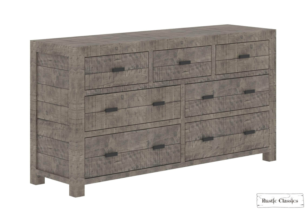 Rustic Classics Whistler 5 Piece Reclaimed Wood Storage Platform Bedroom Furniture Set in Grey, image 12