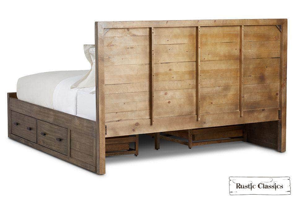 Rustic Classics Whistler 5 Piece Reclaimed Wood Storage Platform Bedroom Furniture Set in Grey, image 11