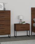 Rustic Classics Blackcomb Reclaimed Wood and Metal 6 Drawer Chest in Coffee Bean, image 5
