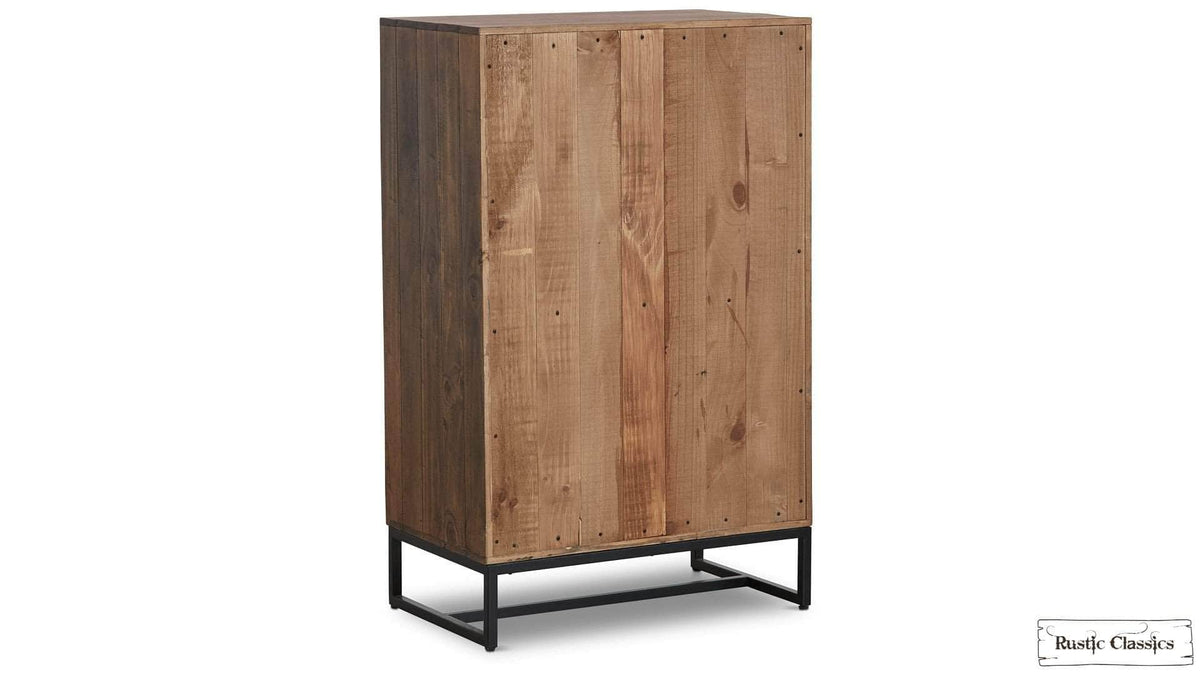 Rustic Classics Blackcomb Reclaimed Wood and Metal 6 Drawer Chest in Coffee Bean, image 10