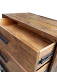 Rustic Classics Blackcomb Reclaimed Wood and Metal 6 Drawer Chest in Coffee Bean, image 14