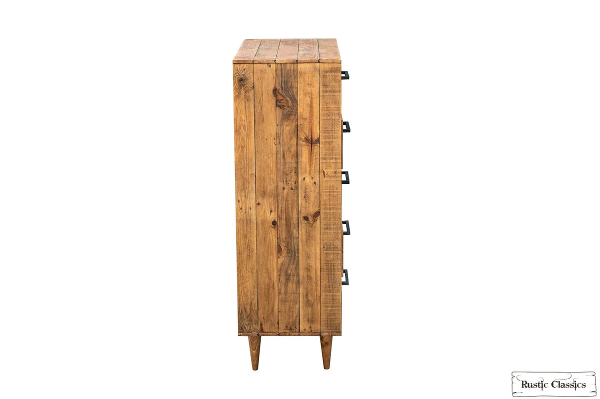 Rustic Classics Cypress Reclaimed Wood 5 Drawer Chest in Spice, image 4