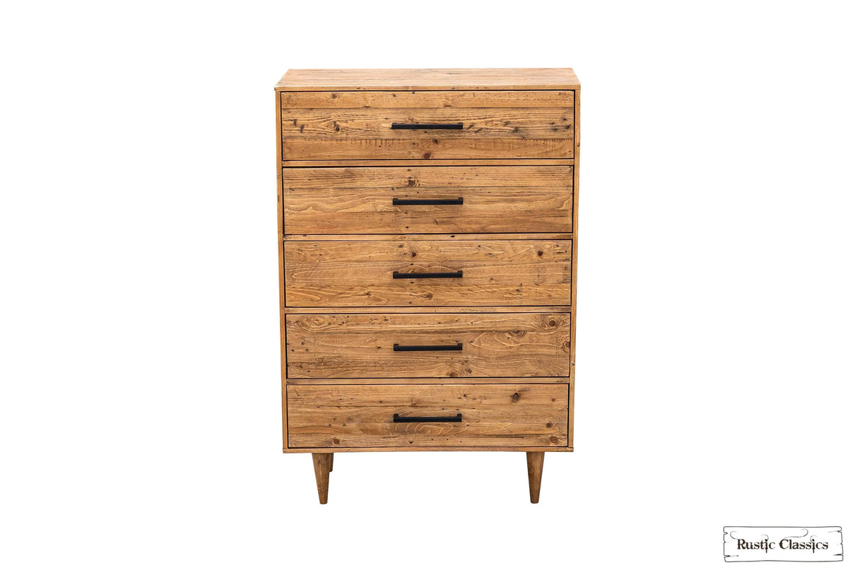 Rustic Classics Cypress Reclaimed Wood 5 Drawer Chest in Spice, image 2