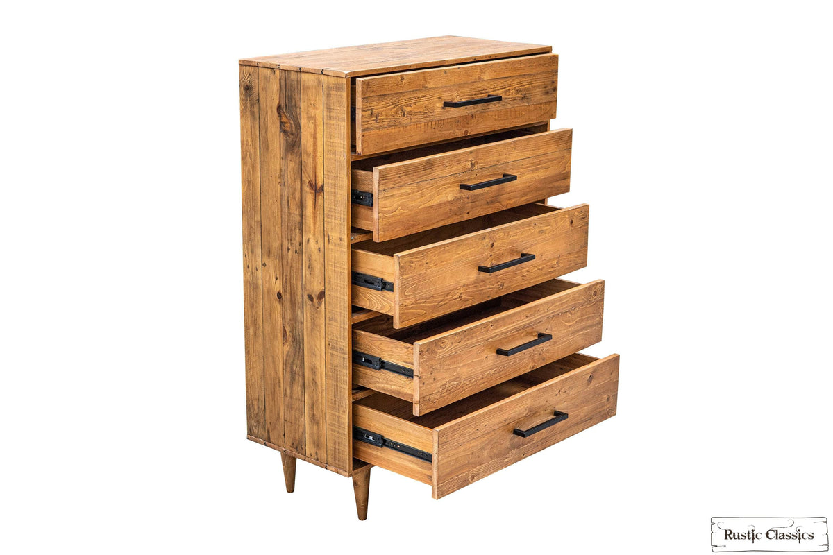 Rustic Classics Cypress Reclaimed Wood 5 Drawer Chest in Spice, image 6