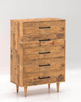 Rustic Classics Cypress Reclaimed Wood 5 Drawer Chest in Spice, image 1