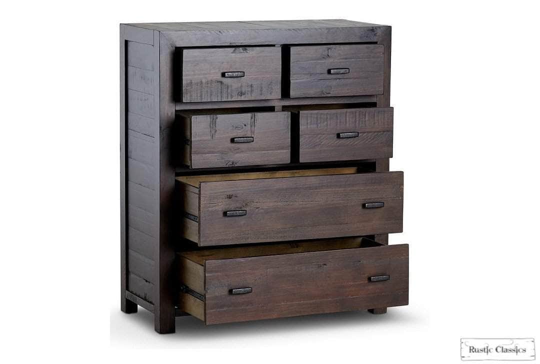 Rustic Classics Whistler Reclaimed Wood 6 Drawer Chest in Brown, image 3