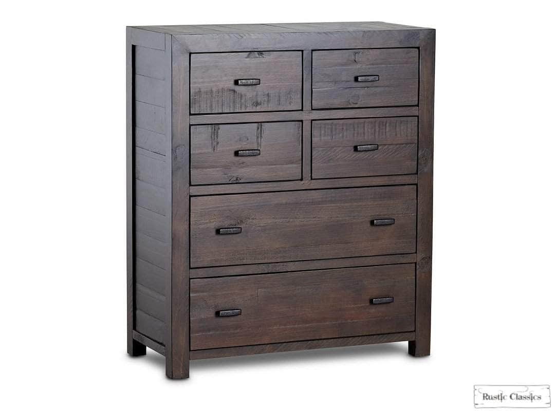 Rustic Classics Whistler Reclaimed Wood 6 Drawer Chest in Brown, image 4