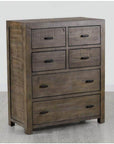 Rustic Classics Whistler Reclaimed Wood 6 Drawer Chest in Grey, image 1