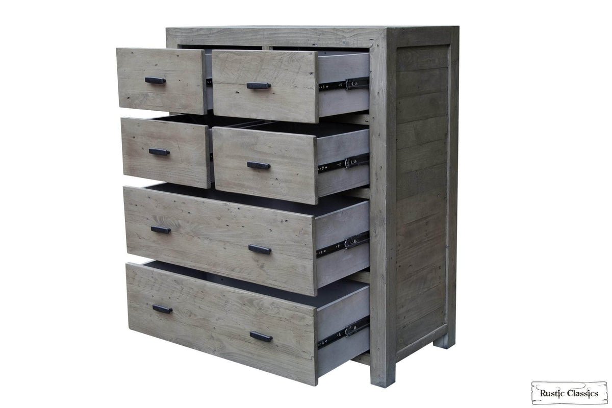 Rustic Classics Whistler Reclaimed Wood 6 Drawer Chest in Grey, image 7