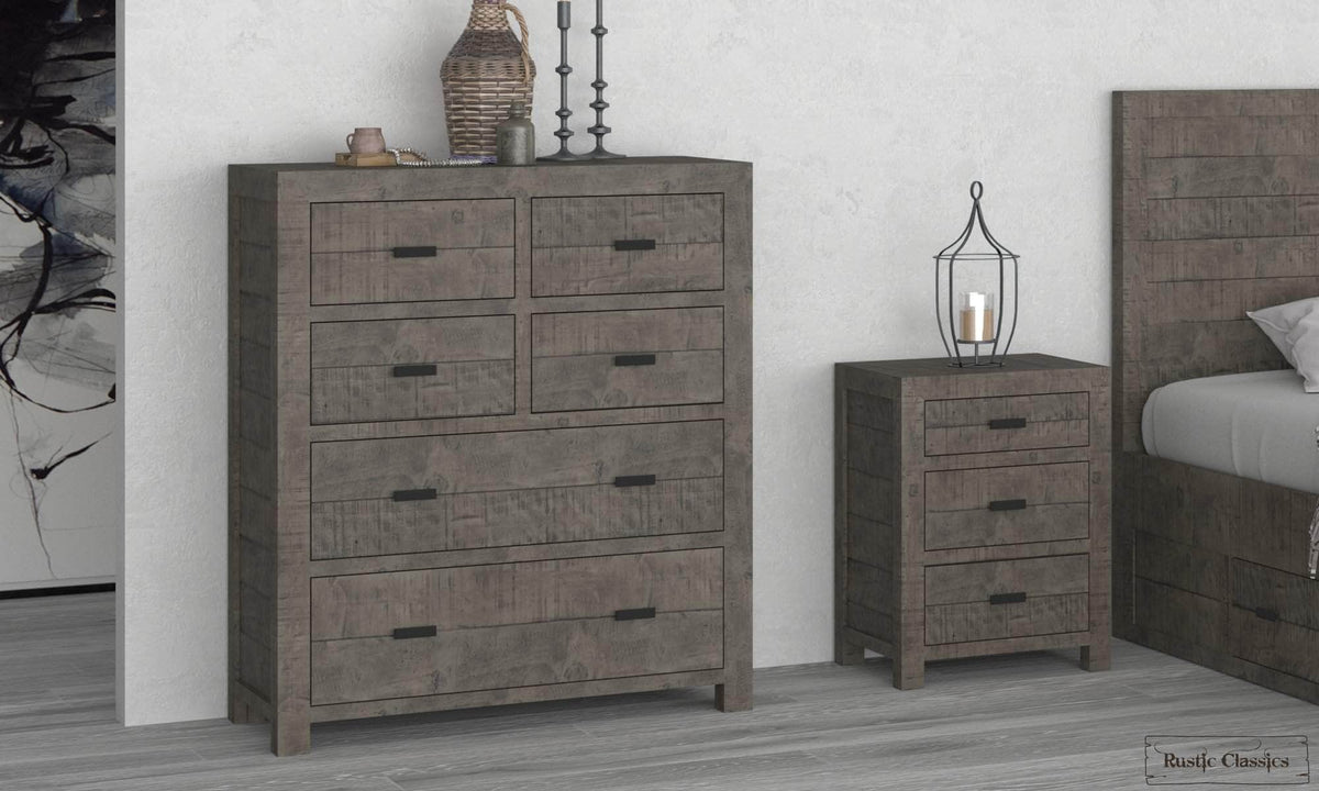 Rustic Classics Whistler Reclaimed Wood 6 Drawer Chest in Grey, image 2