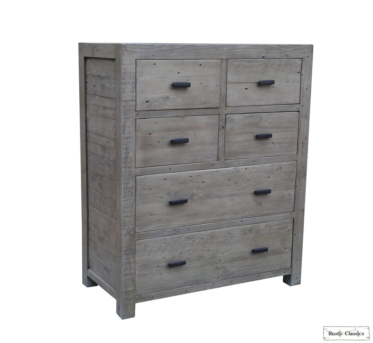 Rustic Classics Whistler Reclaimed Wood 6 Drawer Chest in Grey, image 5