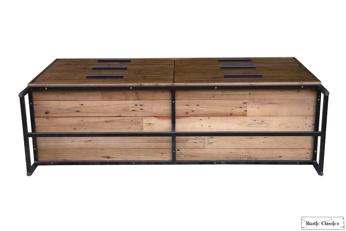 Rustic Classics Blackcomb Reclaimed Wood and Metal 6 Drawer Dresser in Coffee Bean, image 15
