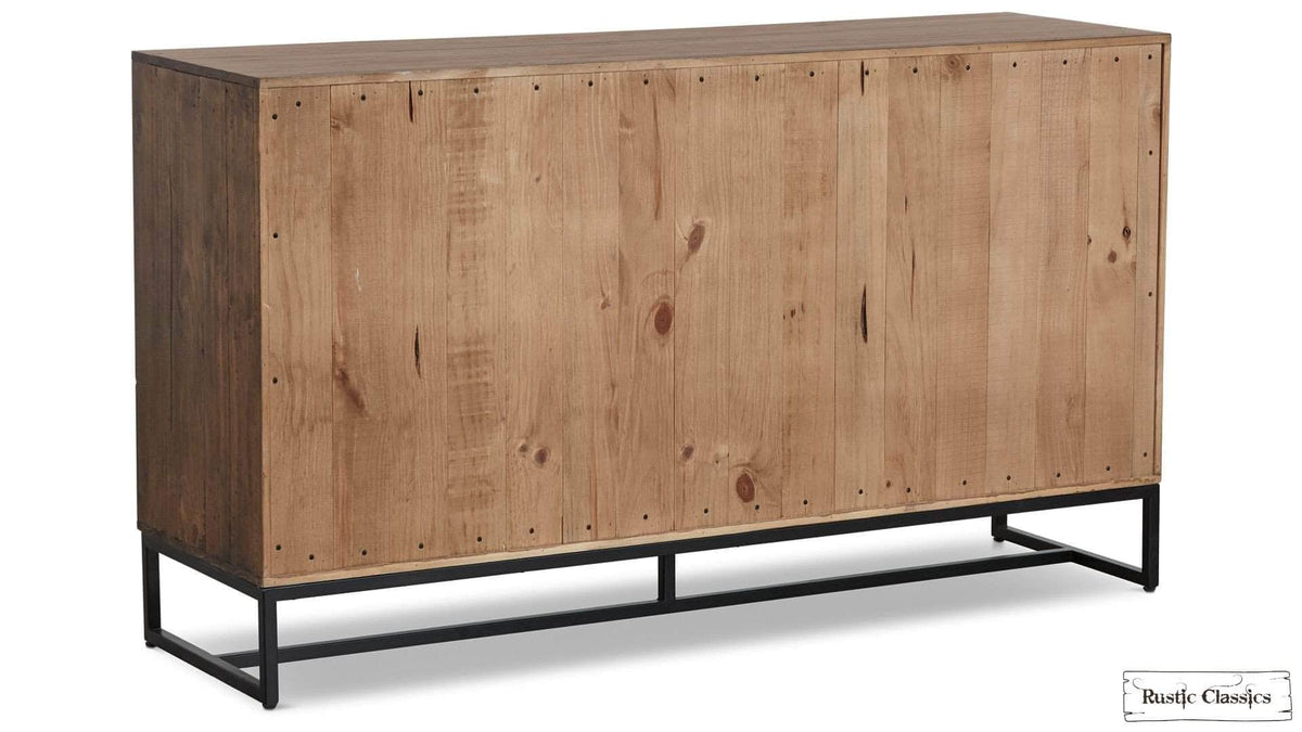 Rustic Classics Blackcomb Reclaimed Wood and Metal 6 Drawer Dresser in Coffee Bean, image 11