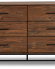 Rustic Classics Blackcomb Reclaimed Wood and Metal 6 Drawer Dresser in Coffee Bean, image 7