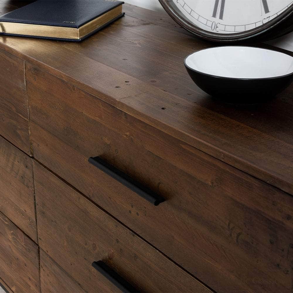 Rustic Classics Blackcomb Reclaimed Wood and Metal 6 Drawer Dresser in Coffee Bean, image 3