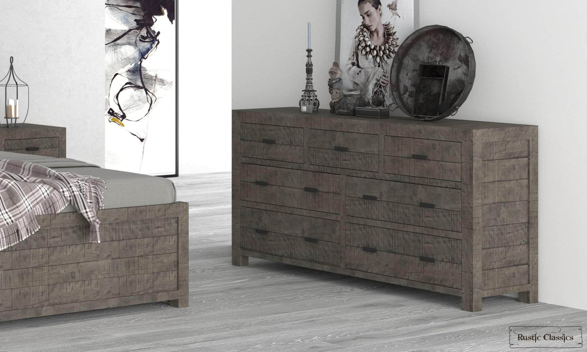 Rustic Classics Whistler Reclaimed Wood 7 Drawer Dresser in Grey, image 2
