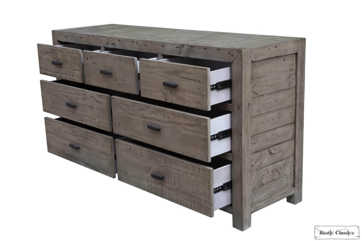 Rustic Classics Whistler Reclaimed Wood 7 Drawer Dresser in Grey, image 7