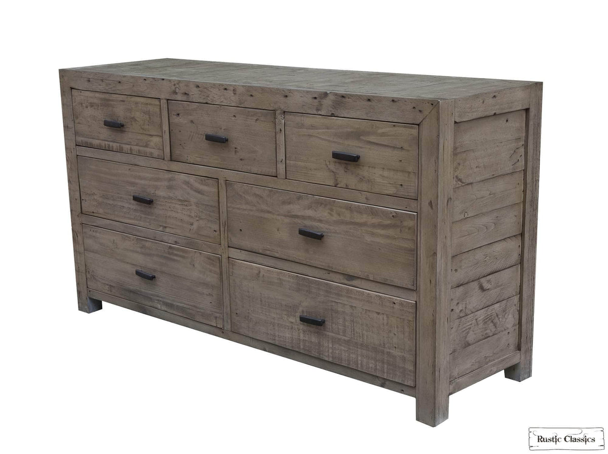 Rustic Classics Whistler Reclaimed Wood 7 Drawer Dresser in Grey, image 6