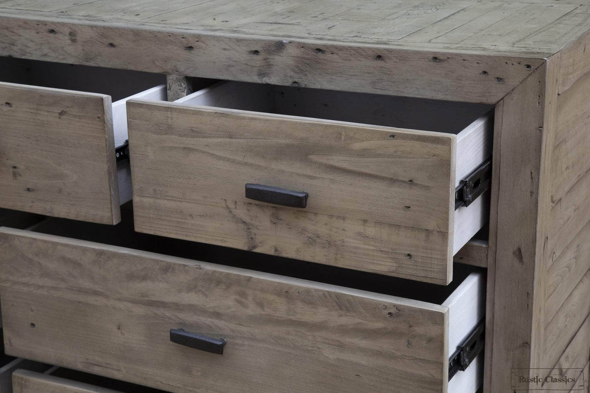 Rustic Classics Whistler Reclaimed Wood 7 Drawer Dresser in Grey, image 4
