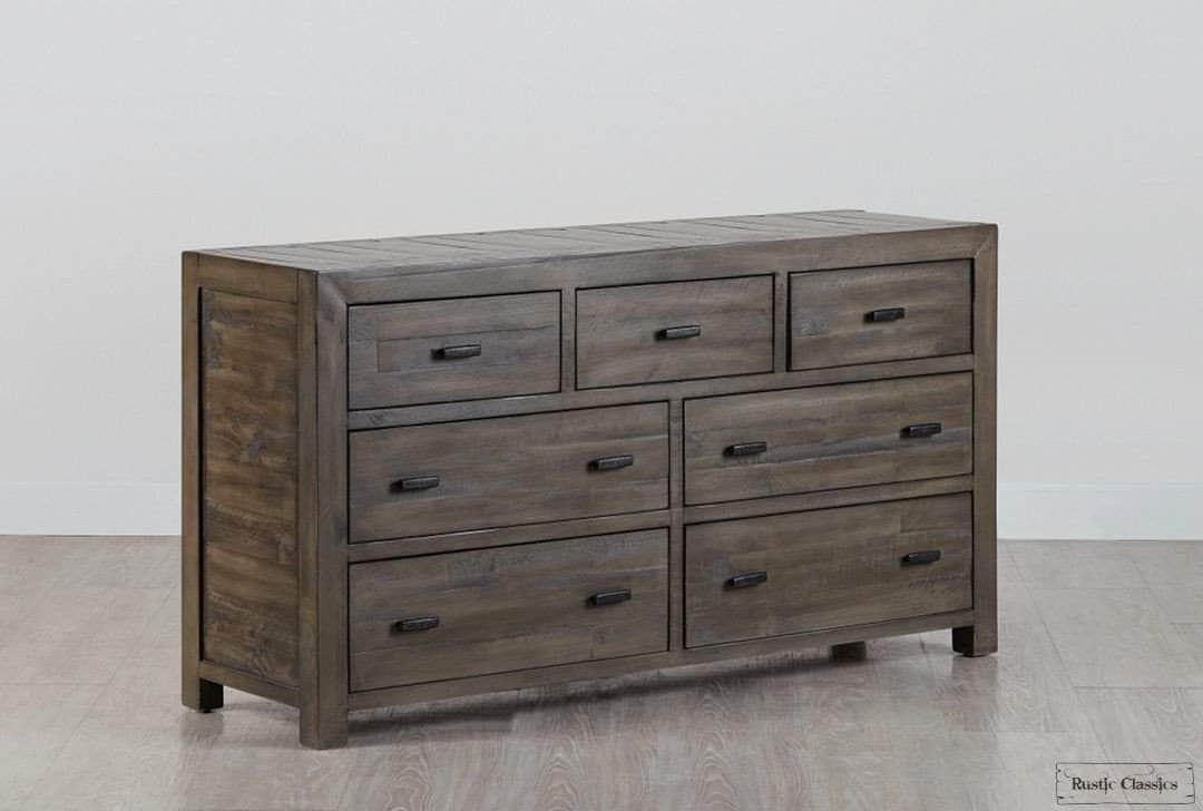 Rustic Classics Whistler Reclaimed Wood 7 Drawer Dresser in Grey, image 1