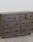 Rustic Classics Whistler Reclaimed Wood 7 Drawer Dresser in Grey, image 1