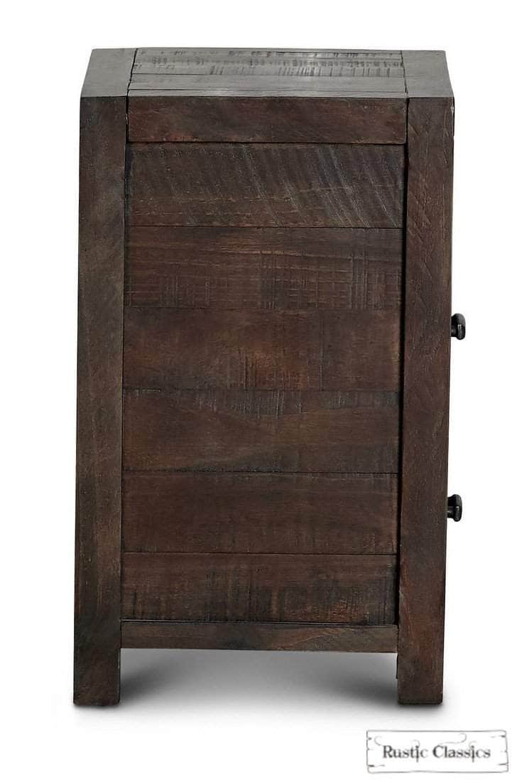 Rustic Classics Whistler Reclaimed Wood 3 Drawer Nightstand in Brown, image 3