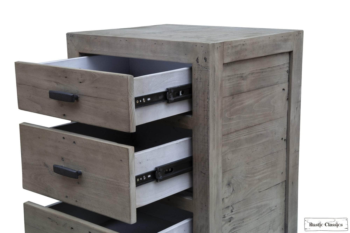 Rustic Classics Whistler Reclaimed Wood 3 Drawer Nightstand in Grey, image 4
